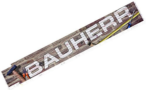 Zollstock Bauherr Meterstab 2m Geschenk Hausbau Richtfest Haus