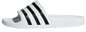 adidas Unisex Adilette Aqua Slides, Cloud White / Core Black / Cloud White, 44.5 EU