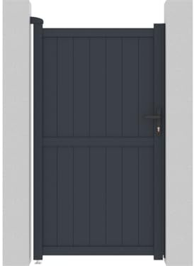 Puerta jardin Maurice - 101.2 x 180.9 cm - Gris