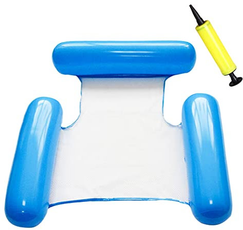 Bseical Luftmatratze Pool,luftmatratze Wasser 4-in-1pool Spielzeug Aufblasbarer Sessel Wasserhängematte Pool Zubehör Spaß Schwimminsel Pool Spielzeug Erwachsene Schwimmmatratze (I)
