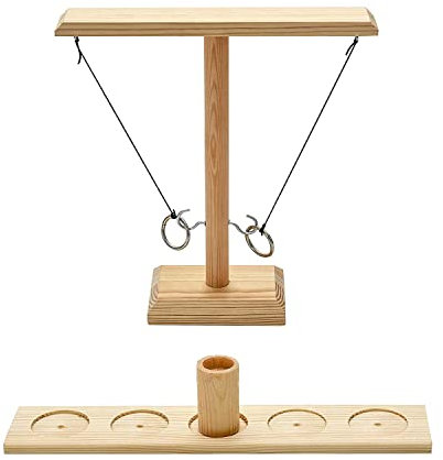 TZCIN Ring Toss Game for Adults,Toss Hook and Ring Toss Battle Game,Handheld Board Games with Shot Ladder Bundle,Party Throwing Games Game for Family Bar Fun Indoor/Outdoor Game (B), 25''Lx28''W CM