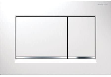 Geberit Betätigungsplatte Sigma30, für 2-Mengen-Spülung; Farbe: weiß/hochglanzverchromt
