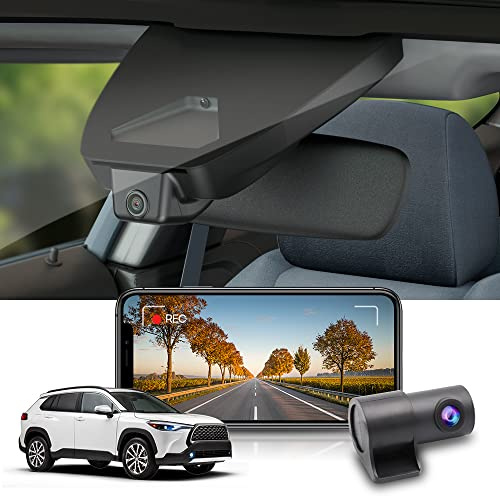 Fitcamx Dashcam Auto Vorne Hinten Passend für Toyota Corolla Cross 2023-2026 (HD2-16030), 2160P+1080P Dashcam 4K UHD Video WiFi, OEM Toyota Zubehör, G-Sensor, Loop-Aufnahm, WDR, Plug&Play, 128GB-Karte