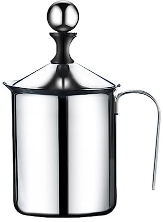 Montalatte Montalatte Manuale in Acciaio Inossidabile Montalatte Manuale per Schiuma di Latte Cappuccinatore (Color : Blue,Silver, Size : 20 * 11cm)
