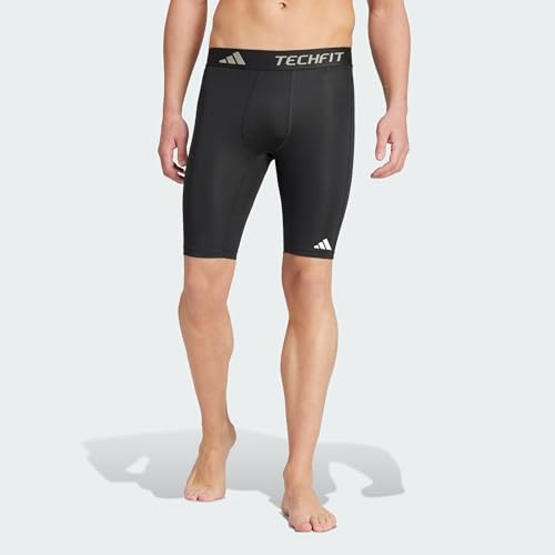 adidas Men's Techfit Compression Training Short Tight Tights, Black, L
