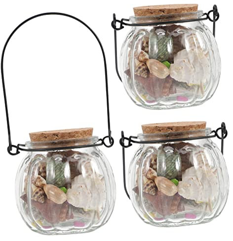 Cabilock Mini Glass Shot Bottles Shell Lids Latte Mugs Tall Natural Shell Decor DIY Decoration