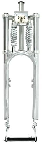 Tracer Fat Bike Fork,26 Over and Under Dual Spring Classical Fork,Disc Brake Steerer Length: 28.6mmx305mm, Hub Spacing 145mm for 26”29 x3.0 4.0 (FK-GT640305145D8-CP)