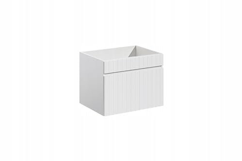 Muebles Slavic Mobile da bagno sospeso sotto lavabo cassetto tasti bianco 60 cm – mobile bagno