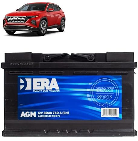 Batteria 80Ah A.G.M. per Hyundai Tucson 1.6 2.0 CRDI gasolio 2.0 CVVT benzina 2015+