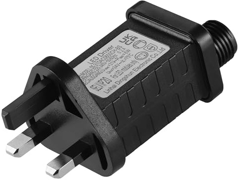 JIZZU Transformers for Christmas Lights 31V 6W Transformer Plug, 9 Modes Fairy Power Supply with Timer Function, Christmas Tree Lights Plug Adapter IP20 Waterproof for XMAS and Festoon Light