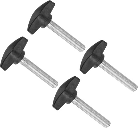 CoCud Perillas mariposa en T, rosca macho M8 x 40 mm, tornillo sujeción plástico en T, perno roscado, perillas mano con agarre (aplicaciones: tornos maquinaria), 4pcs