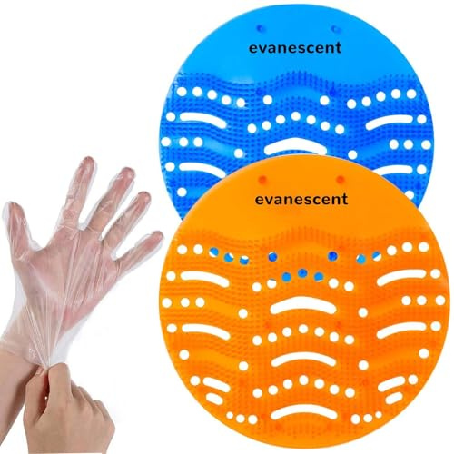 Urinal Deodorizer, 26 Pieces Splash Guard Urinal Deodorizer Odour Freshener for Public Toilets Restaurants Cafes Bars Schools Fits Wet and Dry Urinals (13 Pieces Blue+