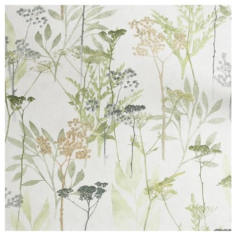 Superfresco Easy Solstice Sage Green Floral Wallpaper | Paste the Wall | Sage Green Floral | Eco-Friendly
