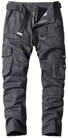 NAFING Pantalon Tactique Homme Cargo Treillis Militaire Randonnée Chasse Pantalon de Travail avec Plusieurs Poches Multi-Fonctions