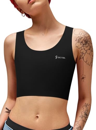 GCTBL Bröstbindare Transgeder FTM Binder Andningsbar Halv Trans Binder (B, S)