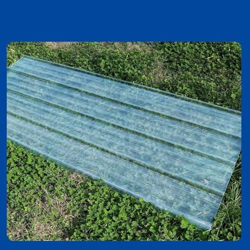 Pannelli Tetto Trasparente,2mm Pannelli Da Tetto Isolanti Trasparenti,Lamiere Ondulate Antipioggia,Lastra Di Copertura in Fibra Di Vetro,Lamiere Grecate Protezione Uv (0.9×1.4m/35×55in,1pcs)