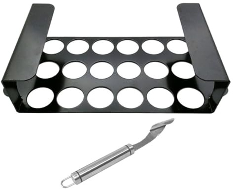 Hemobllo 1 Juego Soporte para Muslos Inoxidable con Descorazonador de Pimientos Herramienta para Barbacoa Accesorios de Cocina para Exteriores