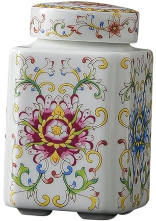 POPETPOP Pot à Thé Ancien en Céramique, 200ml, Récipient Scellé | Surface Lisse Aide au Rangement Nettoyage Facile pour Fleurs Séchées et Grains