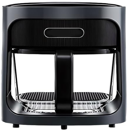 Freidora de Aire 6L, Airfryer Sin Aceite 1200W, 7 Modos de Cocción Pre Programado, 120-200 ℃, Cesta de Fry de Vidrio, Pantalla Led, Ajuste de Temperatura, Vista Panorámica