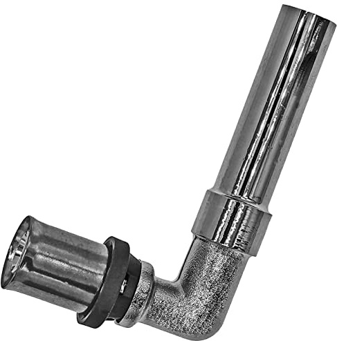 MegaHaustechnik Heizkörper Anschlusswinkel aus Messing vernickelt Länge 150mm Pressanschluß für Mehrschichtverbundrohr 16x2 mm Außendurchmesser x Wandstärke Trinkwasser geeignet TH U Profil Kontur