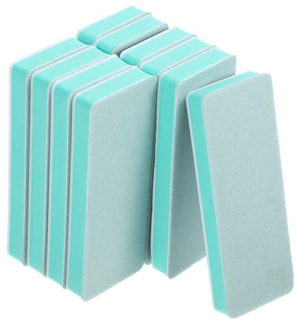 AUTSUPPL Blocchi per Lucidatura Unghie 10 Pezzi Lime Abrasive Doppia Faccia in Spugna Verde e Bianca Utensili per Levigatura Gioielli e Cura Dettagli Adatti Manicure Professionale e
