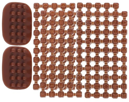 Zerodeko Set 2 Timbri Alfabeto in Plastica per Argilla Polimerica, Stampi Lettere per Biscotti e Pasta di Zucchero, Materiale Fai da Te per Attività Creative e Ceramica, Adatto