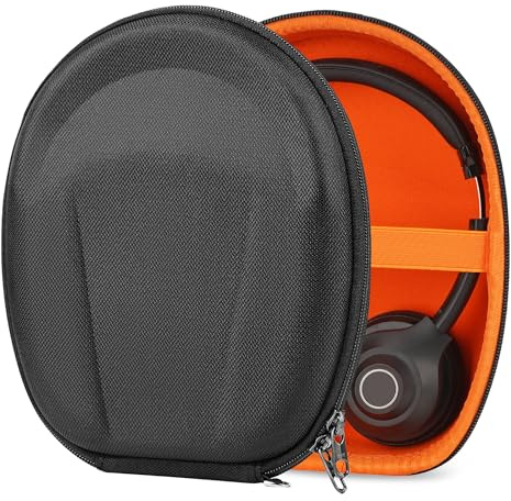 Geekria Shield Kopfhörer-Hülle, kompatibel mit Bose QC Ultra/45/35 Gaming/35II, Ersatz-Hartschalen-Reise-Tragetasche mit Kabelaufbewahrung (Schwarz)