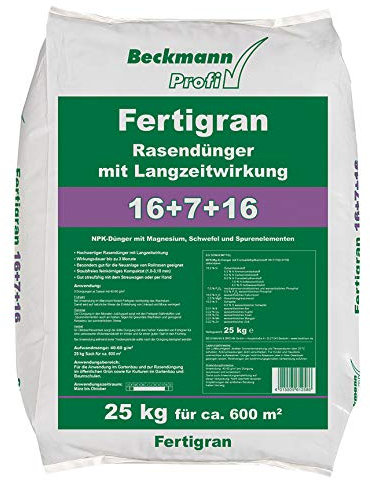 Beckmann Profi Rasendünger Fertigran 16+7+16, 25kg