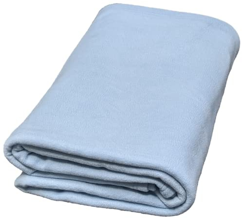 Marquis Mills Serenity Fleece Blanket/Bed, Sofa, Couch Throw King Size - 100% Spun Polyester 320 GSM - Anti-Pill - Super Soft, Warm & Cozy 108 Inch x 90 Inch - Blue