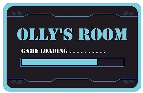 Game Loading Kids Bedroom Door Sign Personalised For You - Any Name! Door Plaque,Girls/Boys,Decor,Kids Room,Games