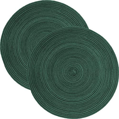 Pichler Tischset Samba 2er-Pack dunkelgrün Größe rund: 38 cm Ø