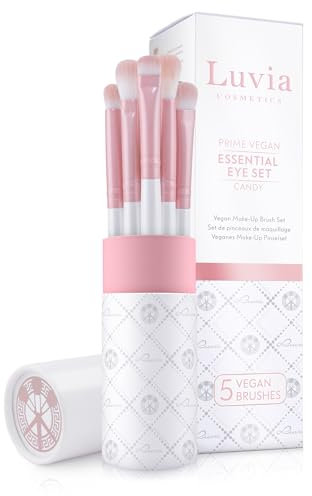 Set de pinceles de maquillaje Luvia, Essential Eye Set, Set de pinceles de ojos, 5 pinceles cosméticos veganos, Pinceles de maquillaje para una perfecta difuminación y aplicación