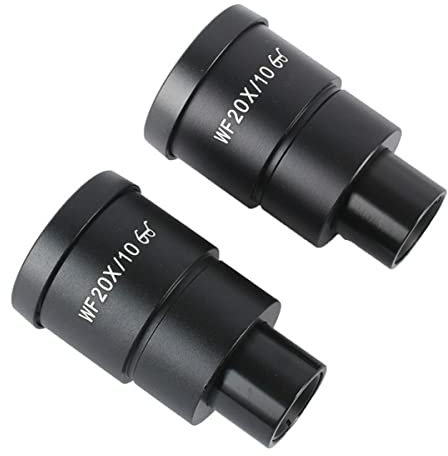 ZTBH Mikroskop-Zubehör-Kit EIN Paar Stereomikroskop-Okulare WF20X / 10. Große Sichtfeld 20-mal-Okulare Mikroskopische Objektträger (Color : A Pair)