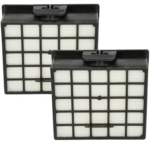 vhbw 2x Staubsaugerfilter kompatibel mit Privileg 302.114 | 476.308, VBBS600V00, VS06PR33 Staubsauger - HEPA-Filter Schwarz Weiß