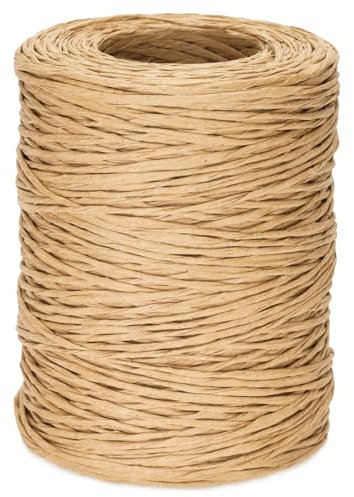KINGLAKE Papierdraht Natur Züm Eisendraht,Papierkordel 2mm,Blumendraht,Papierbindedraht,Papierwickeldraht Für Blumensträuße,Hochzeiten,Weihnachten,Geschenk Dekoration und Heimwerken（Hellbraun,200M）
