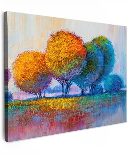 MuchoWow© Stampa Foto 80x60 cm Quadro Moderno Quadri Moderni Soggiorno Con Cornice Stampe Da Parete Camera Da Letto Decorazione PosterPittura a olio - La natura - Albero - Arte