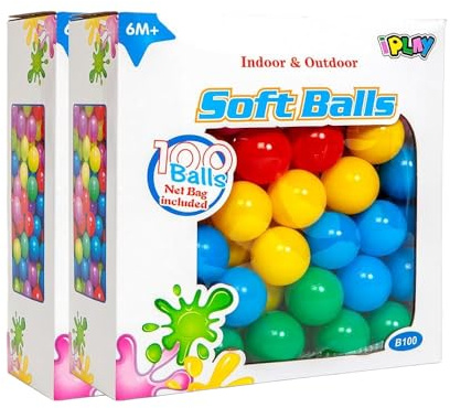 NOT JUST A BOX - Palline 6cm diametro Palline di plastica Colorate Gioco per Bambini (200 Palline)