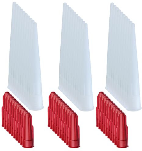 30pcs Caulking Nozzle Extension Tube Plastic Caulk Nozzles Caulk Gun Replacement Caulk Nozzle Tip Tool,with 30pcs red cover