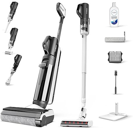 Tineco FLOOR ONE S5 COMBO POWER KIT 3-In-1 Smart Cordless Wet-Dry Vacuum Cleaner, Full-Size Vacuum and Handvac, Great For Sticky Messes And Pet Hair on Hard Floor, Lightweight, Quiet, Smart Display