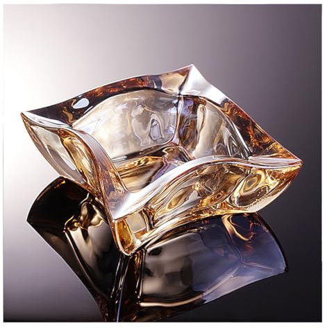 Grande Cendre De Cendre En Verre En Cristal Rond À L'intérieur Du Porte-cendre De Cendres À L'intérieur, Bac À Cendre De Fumer Surproque, Décoration De Cendre De Cen A