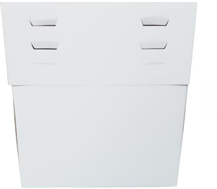 GLOTOMANIA - Caja para Tartas de 4 Alturas Ajustables - 20 cm - Calidad Profesional - Transporte Fácil - Cartón Resistente para Repostería - Pack de 25 Unidades - Blanco