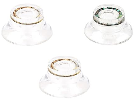 3 x Acryl-Lautstärkeregler für E-Gitarre, klare Glöckchen, Instrumenten-Zubehör, einfach zu bedienende E-Gitarrenknöpfe, lange Schäfte