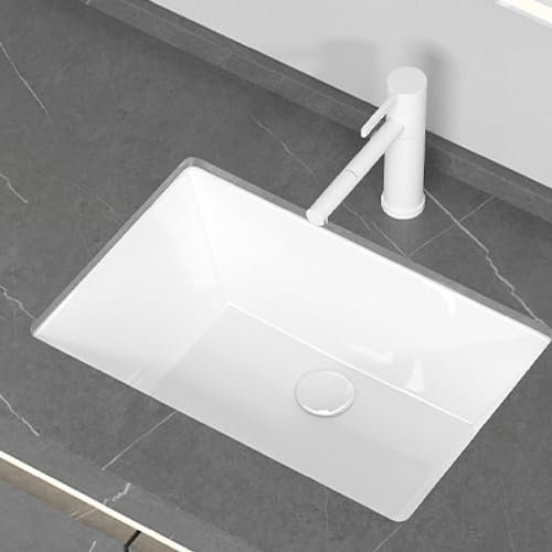 Waschbecken aus Keramik für Badezimmer, quadratisches Unterbauwaschbecken, eingebettetes Waschbecken für den Balkon, Haus, Garten, Bars, Toilette, Hotel, Wohnmobil