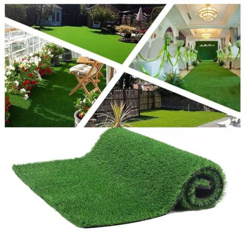 Césped Astro Alfombra 20MM Césped De Primavera Altura Rollo De Césped 3x6m Césped Artificial Alfombra Interior Exterior Alfombra Sintético Alfombra De Césped Para Patio Jardín Astroturf P(Size:4x6m)