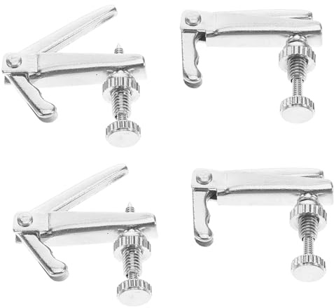 UPKOCH 4stücke Violin Feinstimmer Für Präzise Stimmkorrektur Metall Saiteneinsteller Zubehör Für Streichinstrumente Elegant Silber Für Musiker