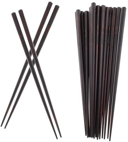 Cabilock 10pares Palillos Extra Largos Para Cocinar De Madera Reutilizables Sushi Casa