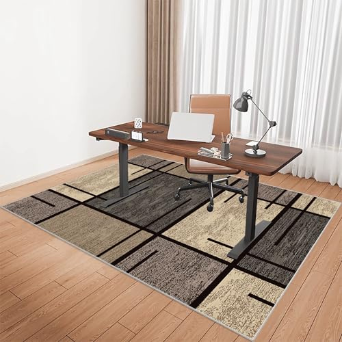 Bodenschutzmatte Bürostuhl Teppich Unterlage, Stuhlmatte für Hartböden, Kratzfeste Bürostuhl Unterlage für Büro und Zuhause, Schreibtischstuhl Unterlage für Laminat, Gamer Teppich 120 x 140 cm