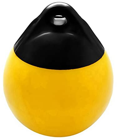 Yuattory Bola de PVC resistente para barco, boya redonda de anclaje, protección inflable, boya de amarre marina, color amarillo