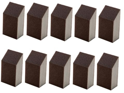 TOVINANNA Esponjas de Limpieza de Esmeril Marrón 10 Piezas para Cocina Secado Rápido y Limpieza Eficaz Adecuado para Eliminar Óxido y Suciedad