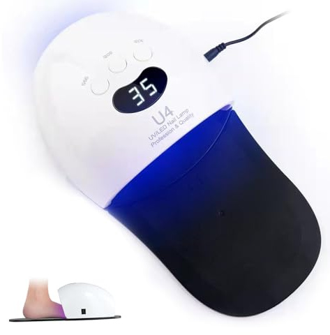 Ysislybin UV Lampe für Gelnägel, Nagelpilz Lichttherapiegerät für Mehrere Fingernägel und Fußnägel Nageltrockner lampe UV Lampe Nägel Professionelle 30 Lampenperlen Behandlung Natürlich Lichttherapie